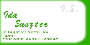 ida suszter business card